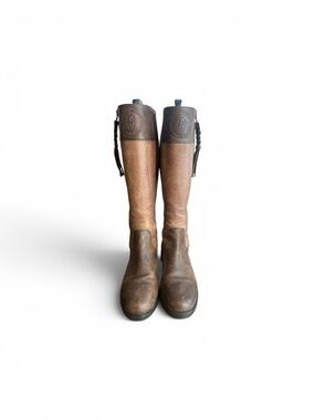 Moretta Pamina Country Tall Riding  Tall Leather Boots with Tassel Detail